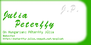 julia peterffy business card